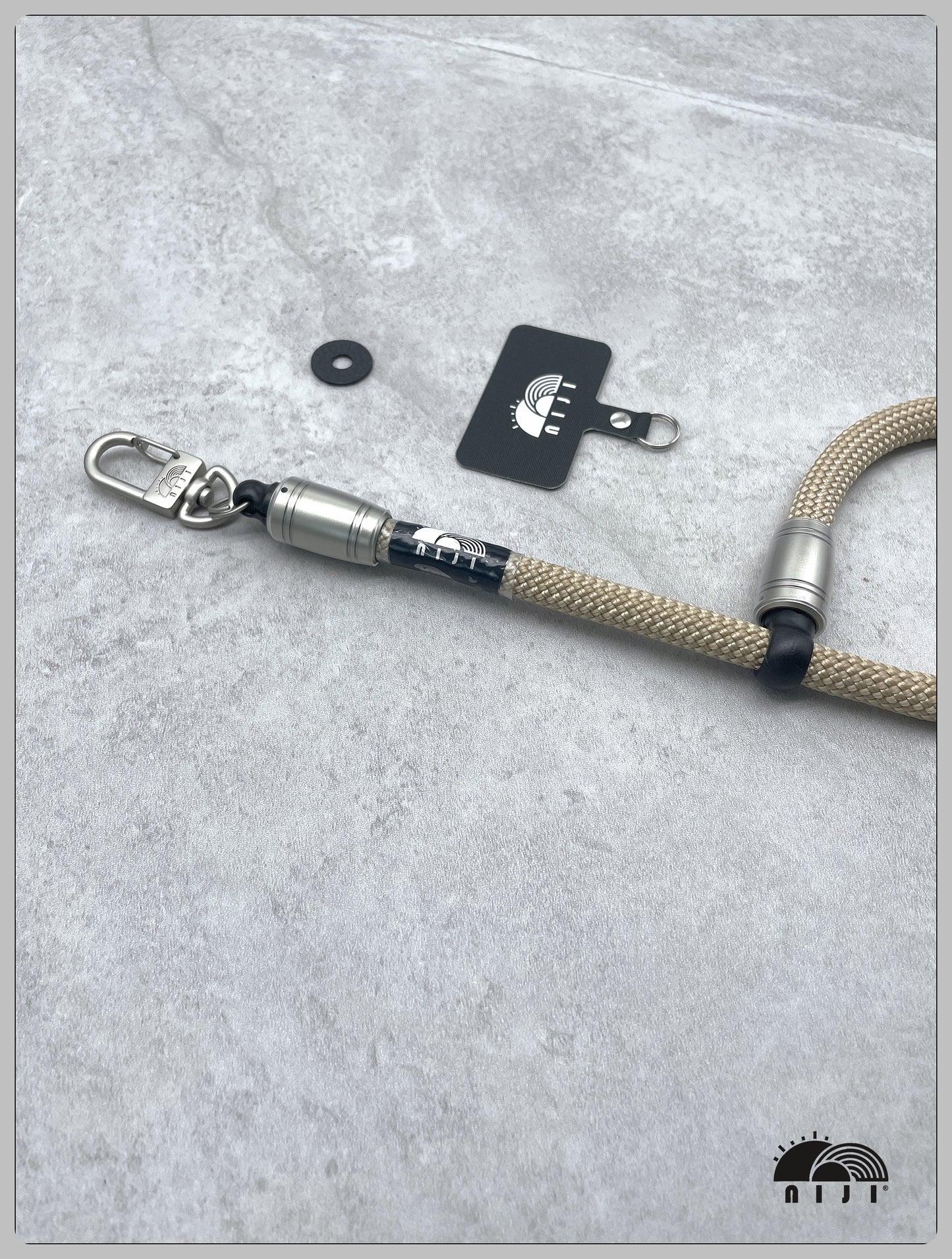 "NEW COLLECTION" 10mm camera / mobile wrist strap Beige color