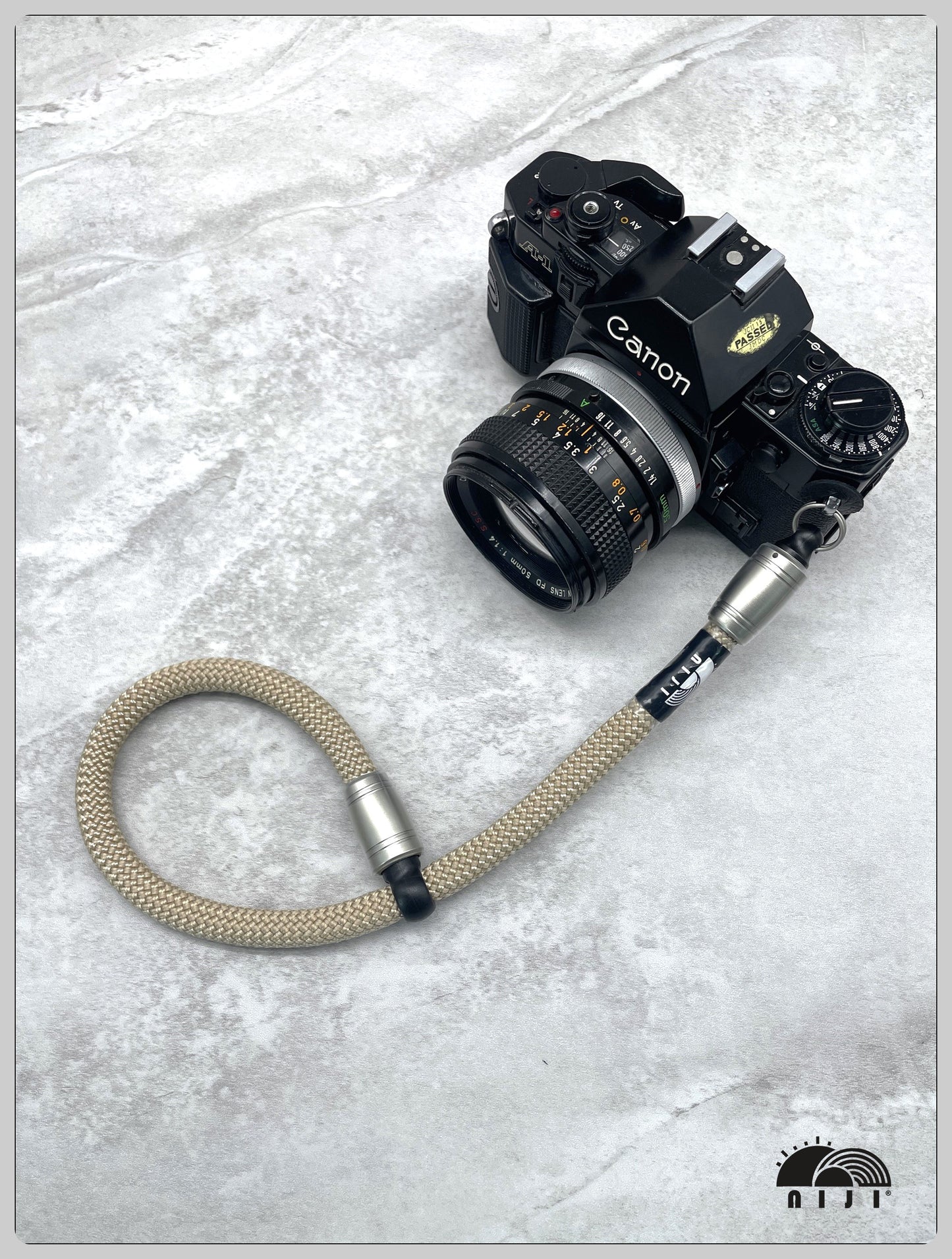 "NEW COLLECTION" 10mm camera / mobile wrist strap Beige color