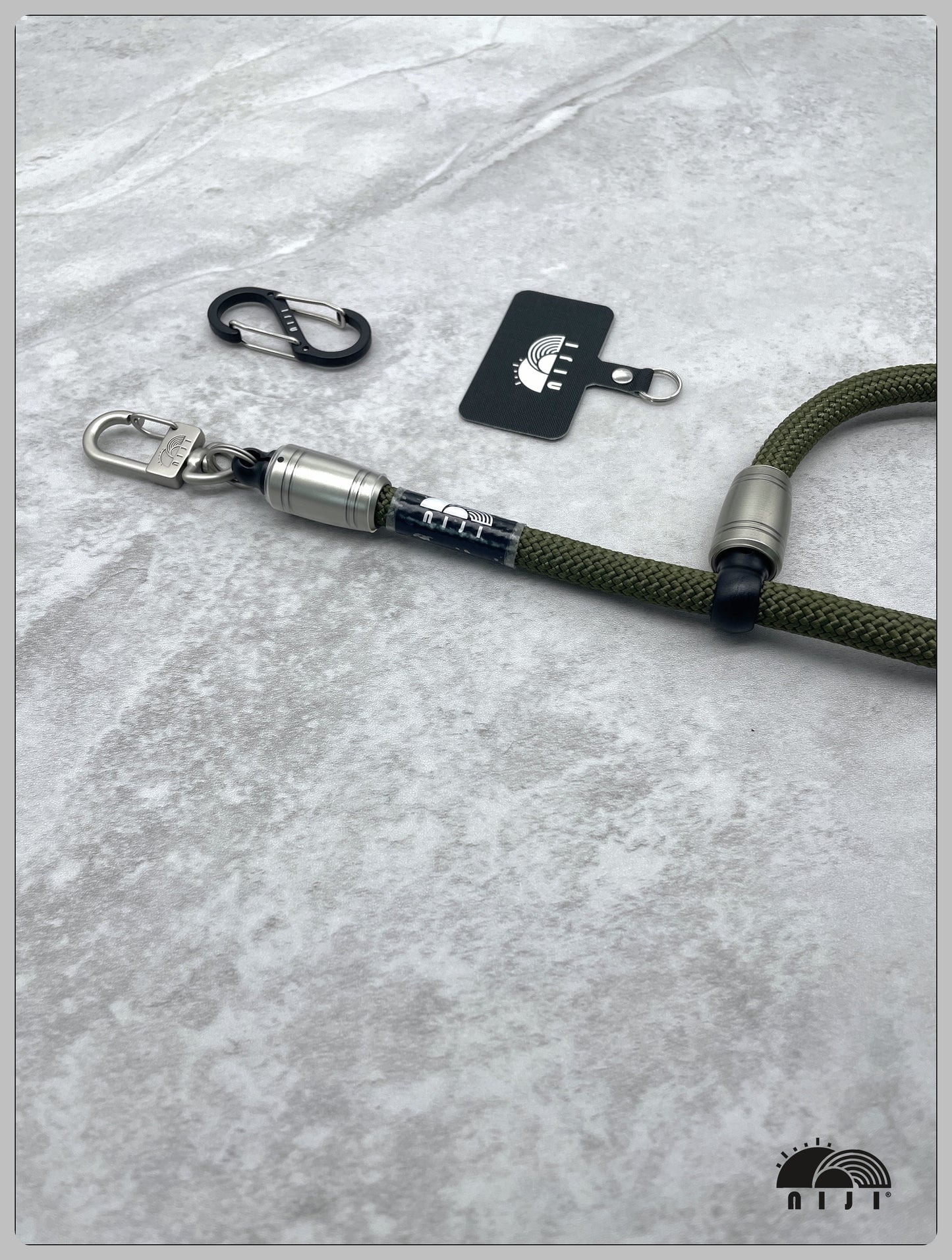 "NEW COLLECTION" 10mm camera / mobile wrist strap Olive color