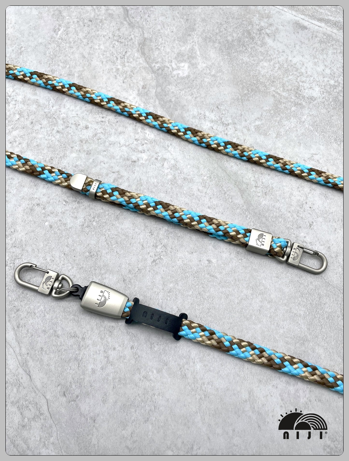 "新入荷"12mm coreless mobile strap Turquoise pattern