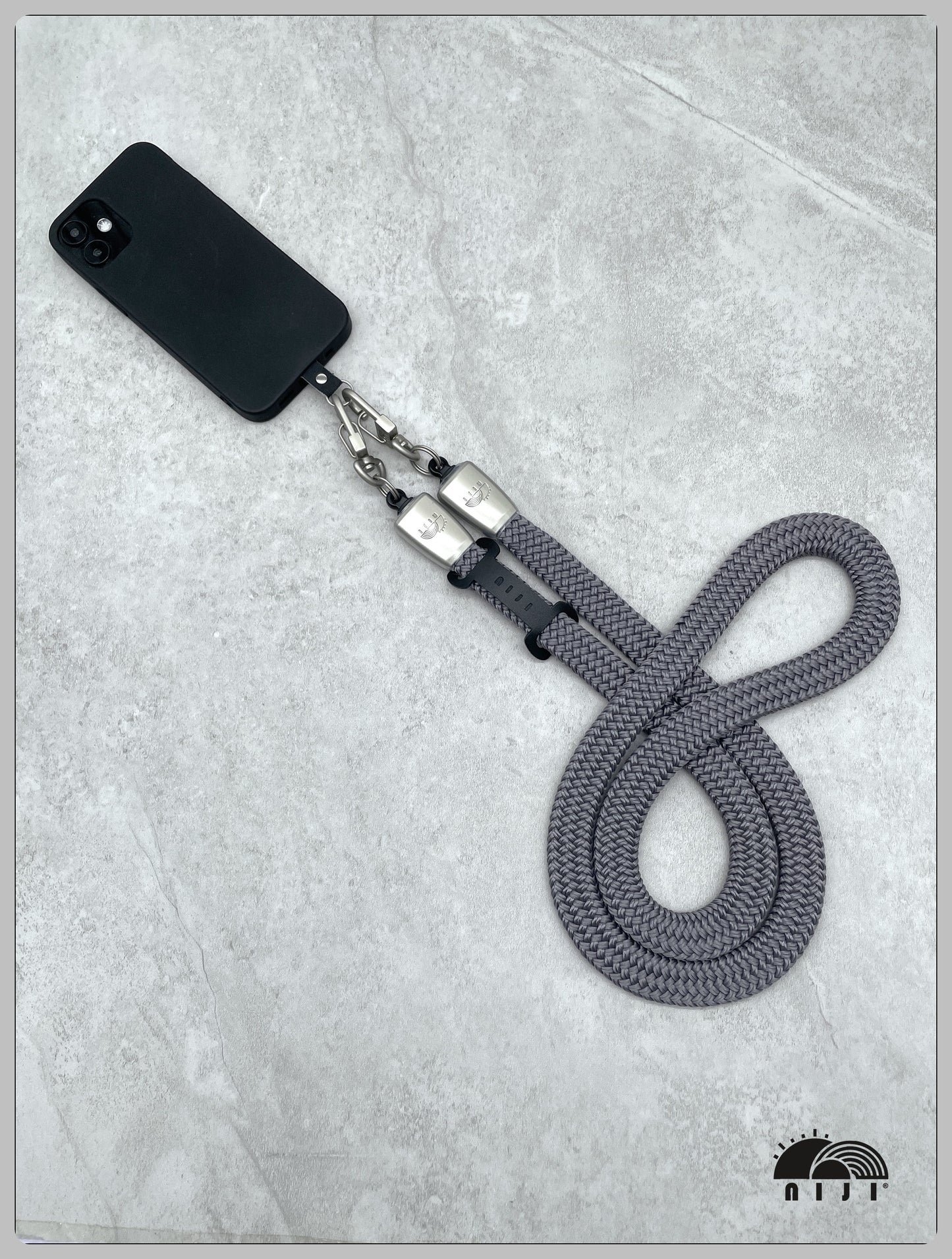 "新入荷" 14mm coreless mobile / camera strap Grey color