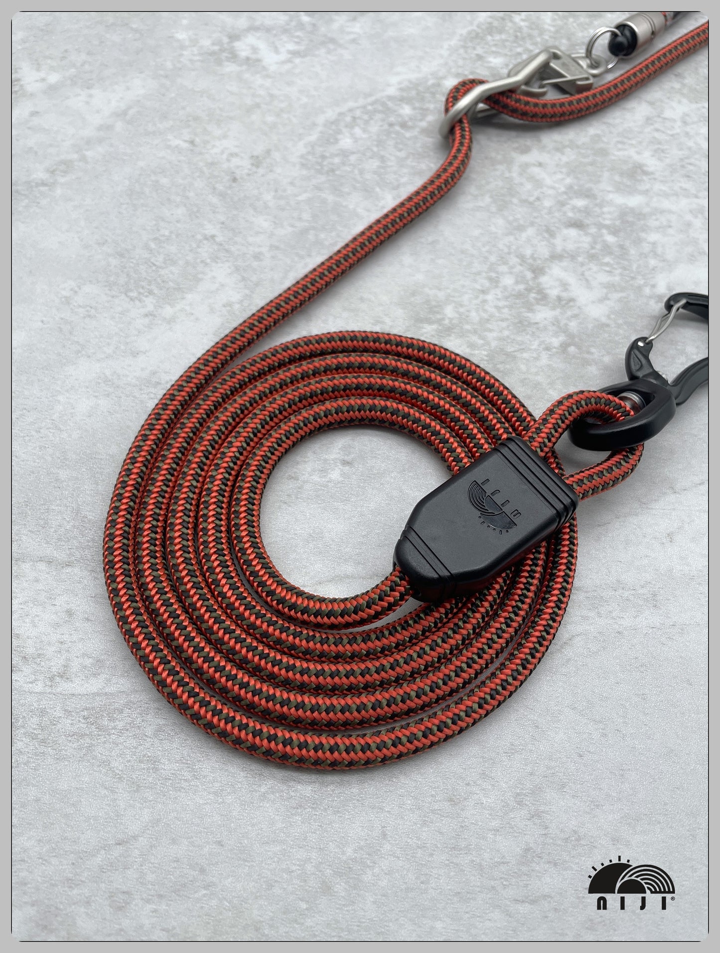 "SS24 NEW COLLECTION" niji AJ crossbody dog leash 7.5mm MAMMUT red color