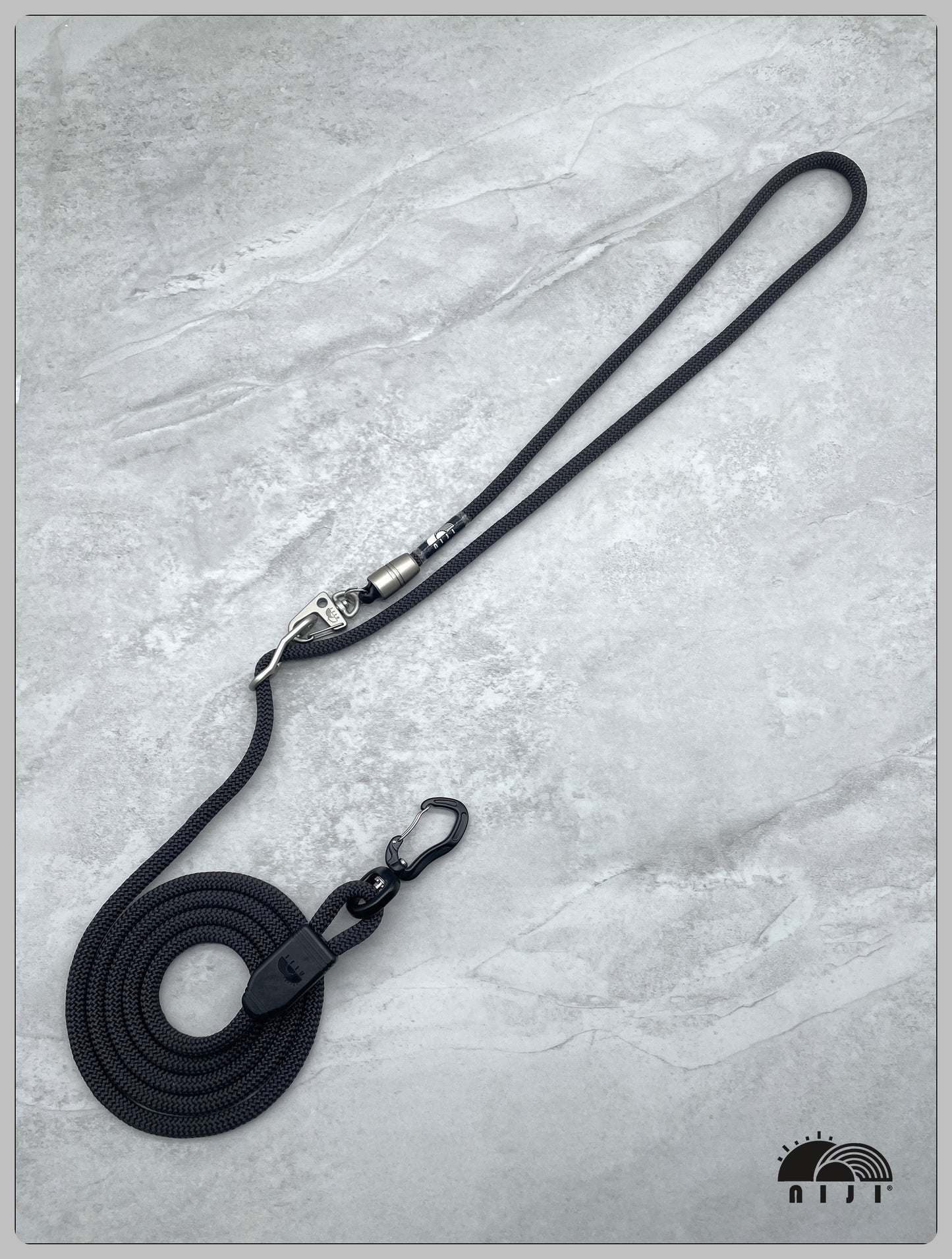 "SS24 NEW COLLECTION" niji AJ crossbody dog leash Black color
