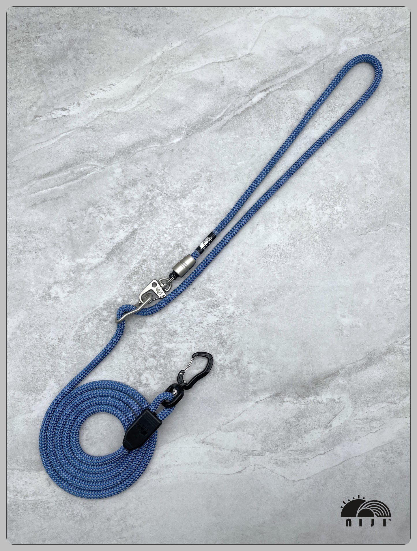 "SS24 NEW COLLECTION" niji AJ crossbody dog leash 8mm MAMMUT blue color