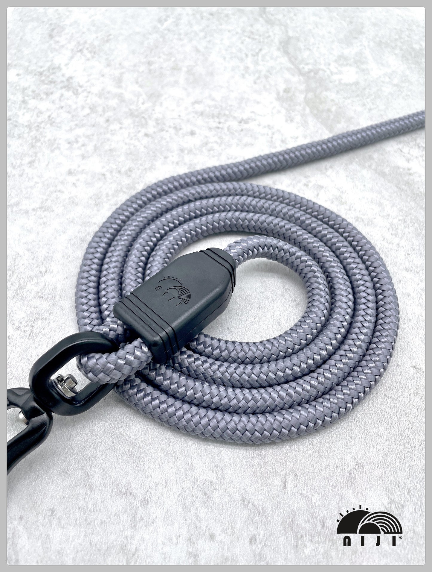 niji loop handle dog leash 8mm Cool grey