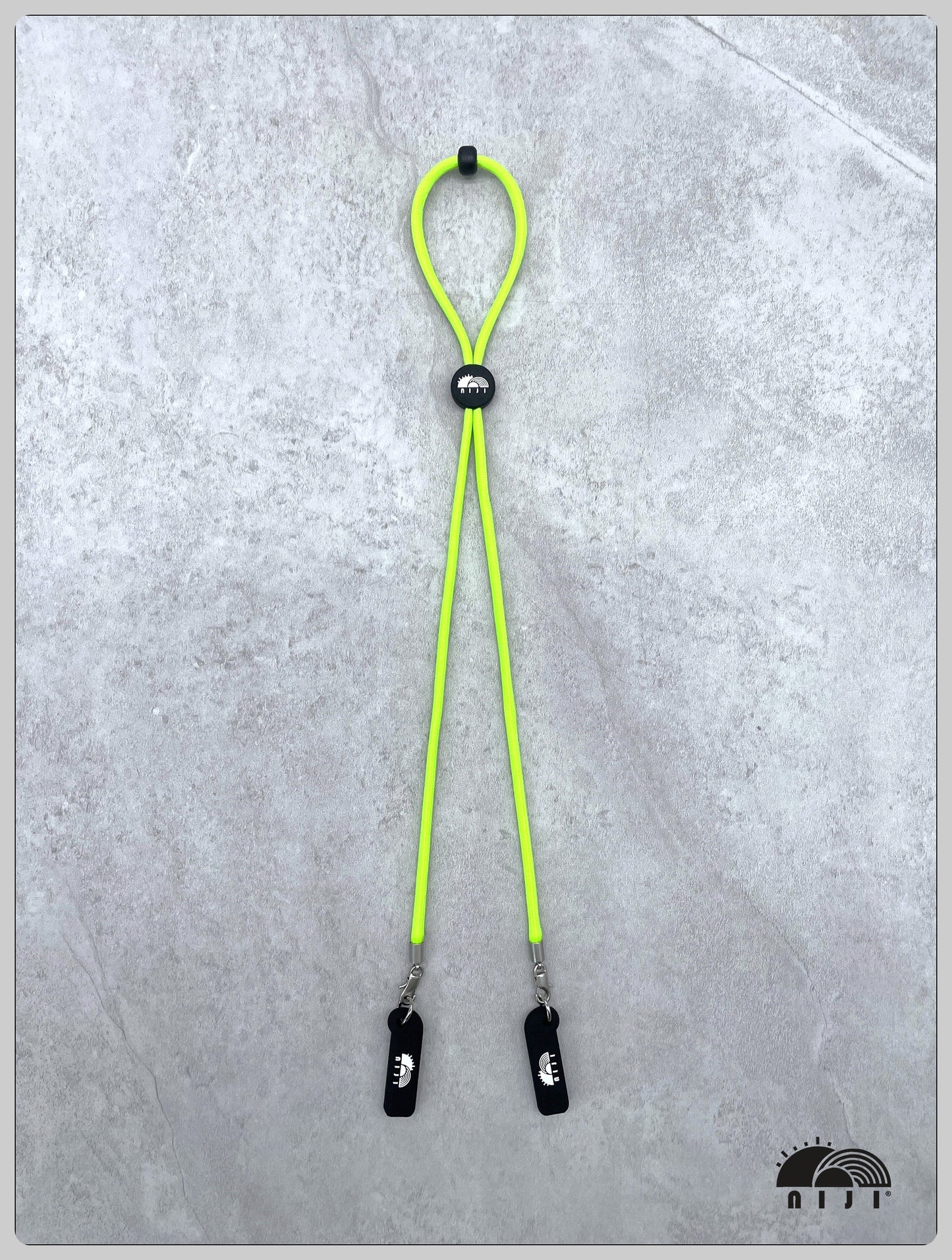 "NEW ARRIVAL" niji earbud / sunglasses strap Neon green color