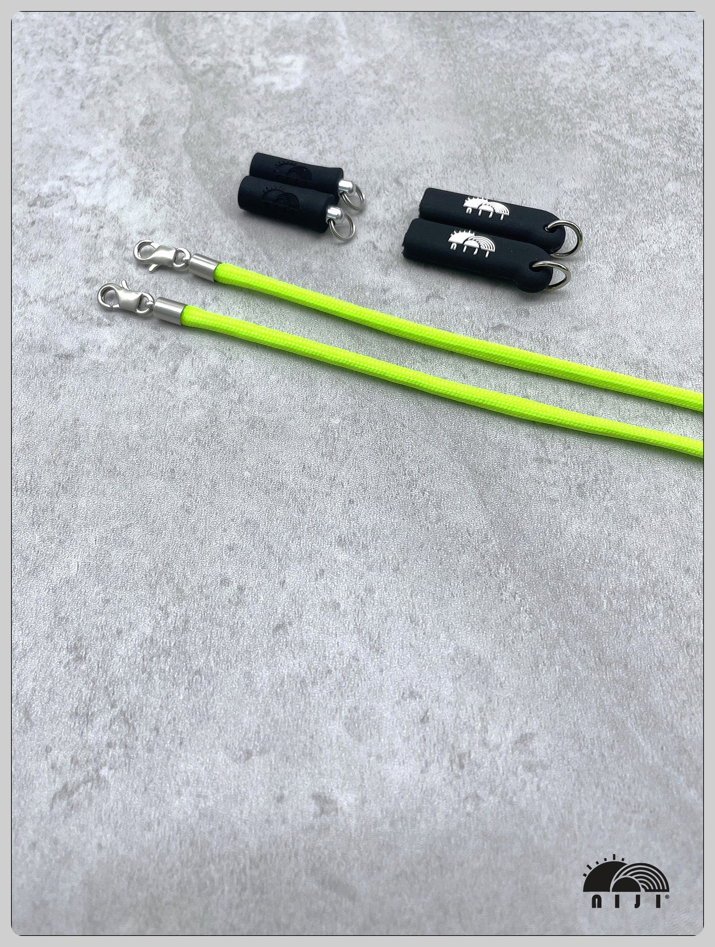 "NEW ARRIVAL" niji earbud / sunglasses strap Neon green color